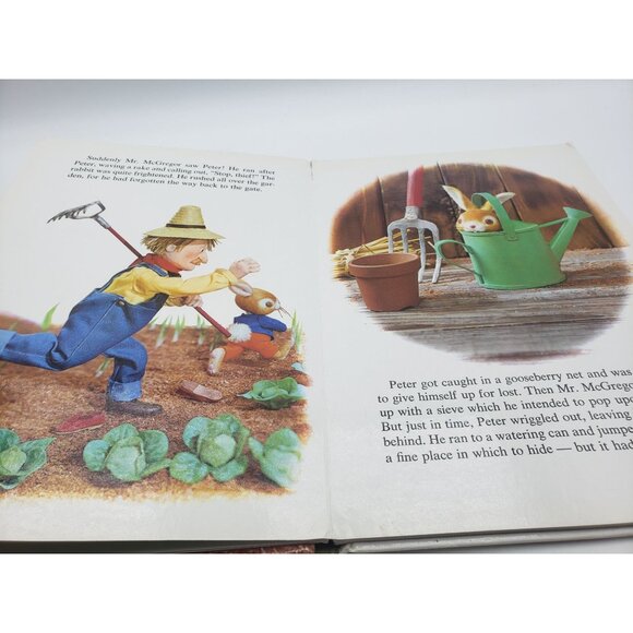 Peter Rabbit A Puppet Storybook By Beatrix Potter Hardcover 1985 Vintage - Picture 8 of 12